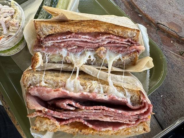 Reuben Sandwich — American lunch recipe, served and ready to eat