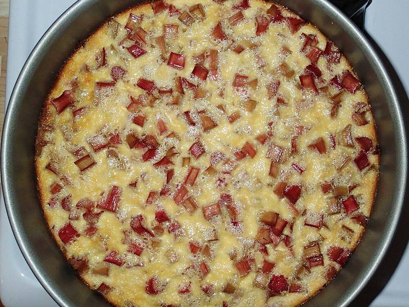 Rhubarb Custard Cake