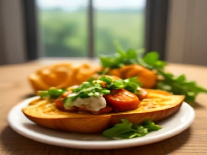 AI-generated illustration of Roasted Kumara Salad