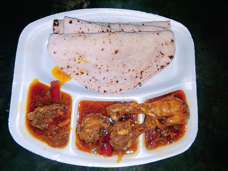 Roti with Chicken Curry