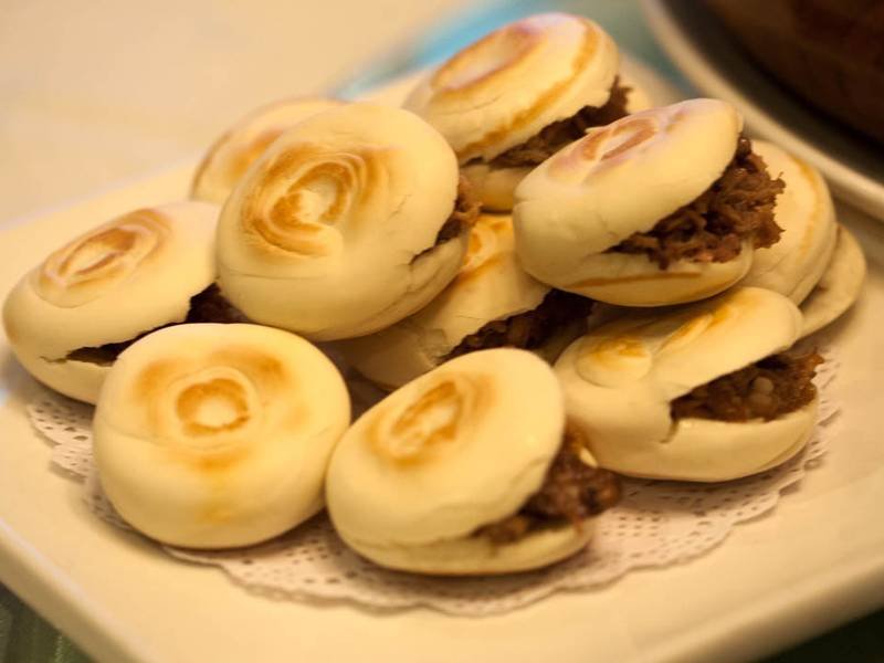 Rou Jia Mo — Chinese lunch recipe, served and ready to eat