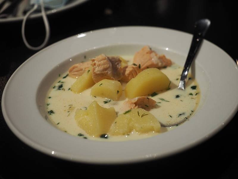 Lohikeitto — Finnish dinner recipe, served and ready to eat