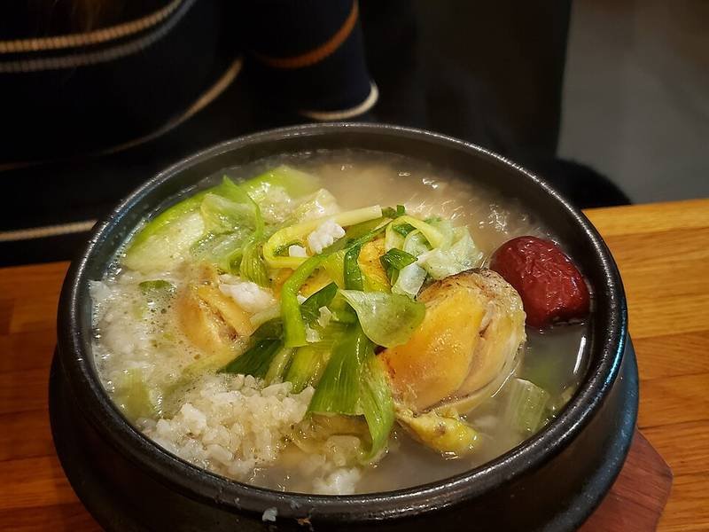 Samgyetang — Korean healthy recipe, served and ready to eat