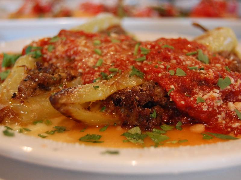 Sausage-Stuffed Bell Peppers