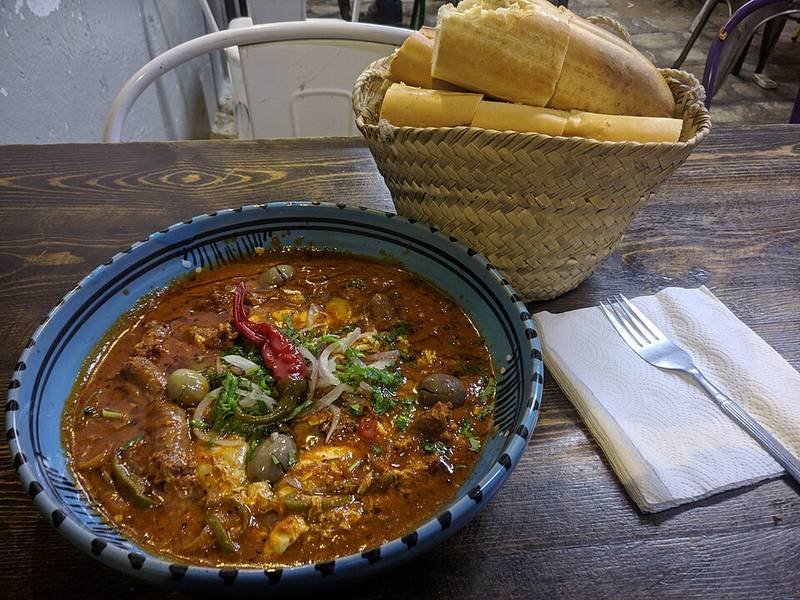 Merguez Shakshuka — Tunisian breakfast recipe, served and ready to eat