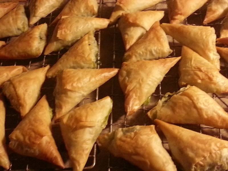 Spanakopita — Greek appetizers recipe, served and ready to eat