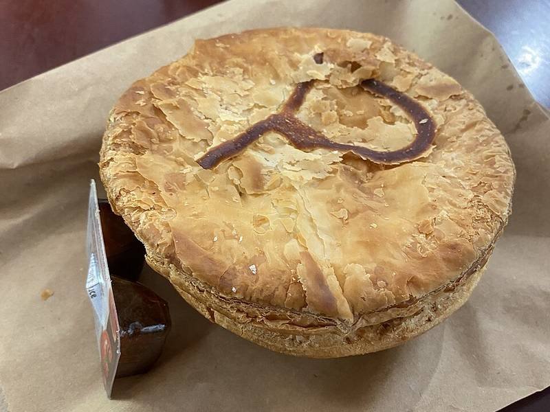 Steak and Ale Pie — British dinner recipe, served and ready to eat