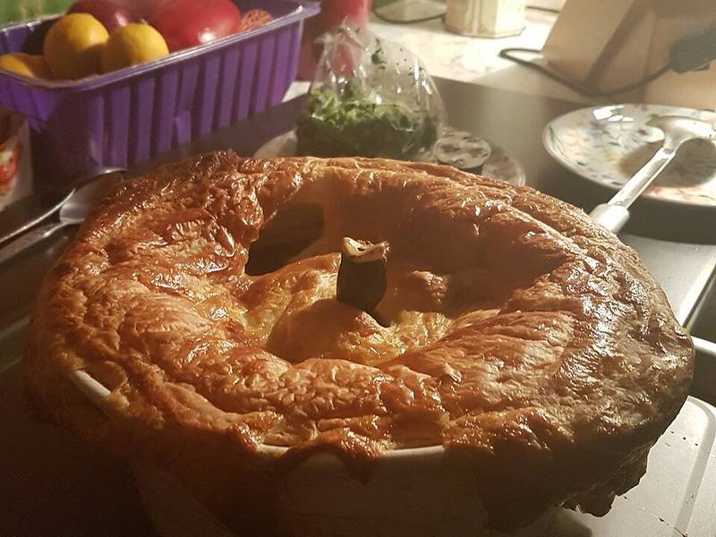 Steak and Kidney Pie, a British dinner recipe — beef and kidney pie