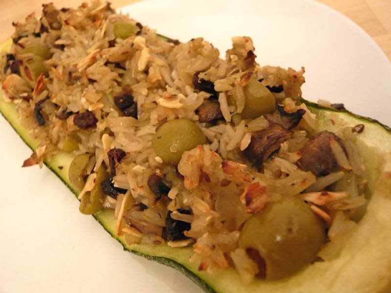 Stuffed Marrow — British dinner recipe, served and ready to eat