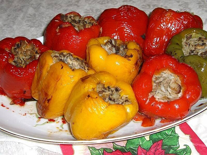 Greek Stuffed Peppers — Greek healthy recipe, served and ready to eat