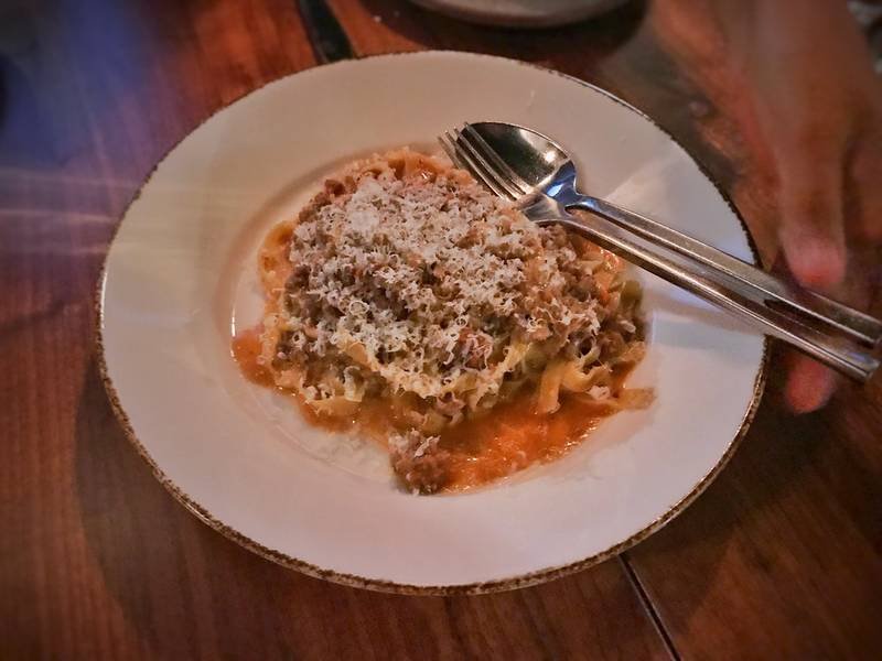 Tagliatelle al Ragù — Italian dinner recipe, served and ready to eat