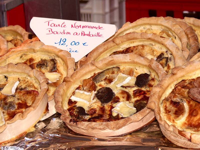 Tarte Normande — French desserts recipe, served and ready to eat