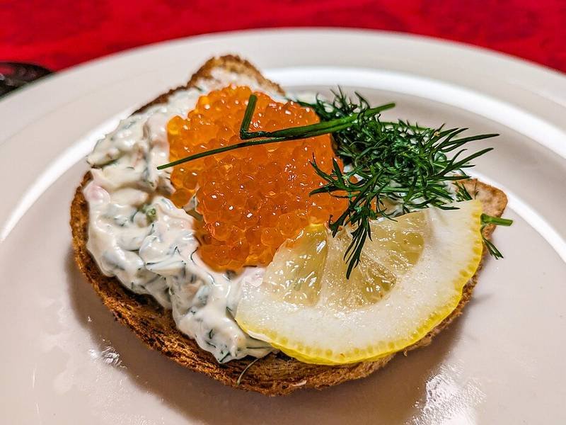 Toast Skagen — Swedish appetizers recipe, served and ready to eat
