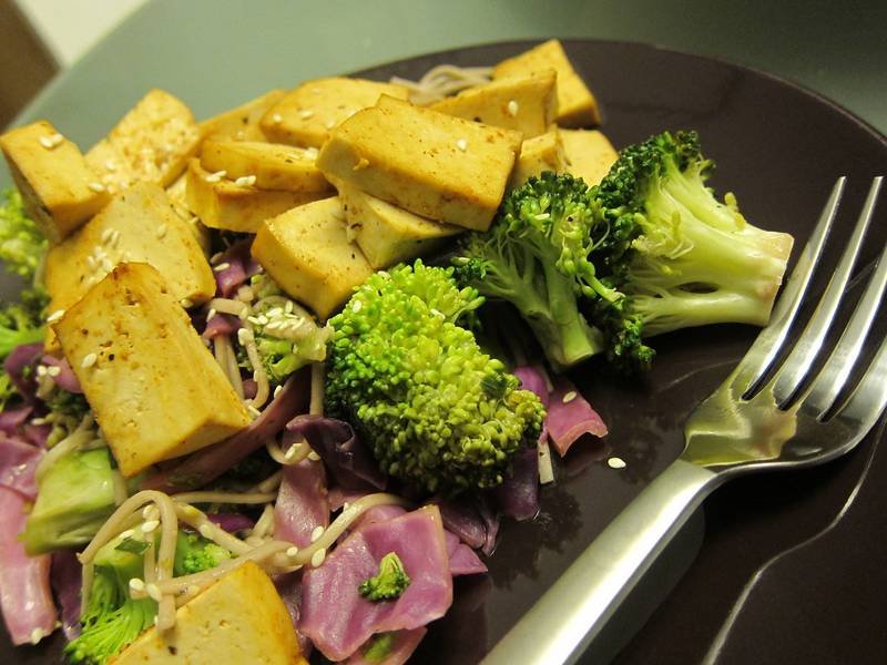 Tofu and Cabbage Stir-Fry, a Chinese dinner recipe — tofu and cabbage stir fry