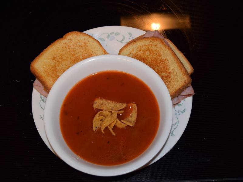 Tomato Soup with Grilled Cheese