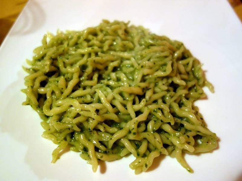 Trofie al Pesto — Italian dinner recipe, served and ready to eat
