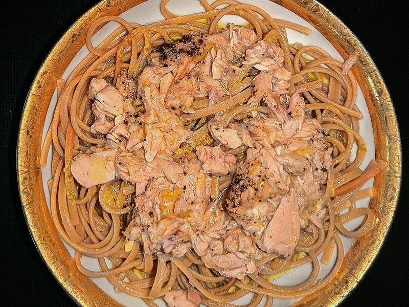 Tuna and Caper Pasta — Italian quick meals recipe, served and ready to eat