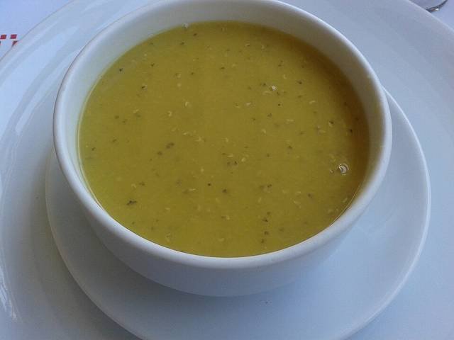 Ingredients and preparation for turkish lentil soup