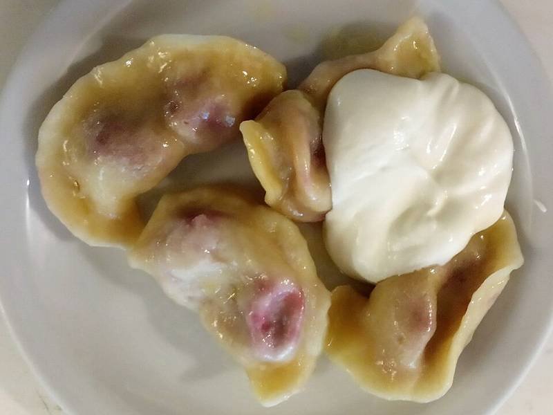 Varenyky — Ukrainian dinner recipe, served and ready to eat