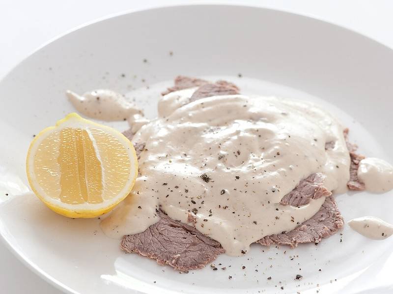 Vitello Tonnato — Italian appetizers recipe, served and ready to eat