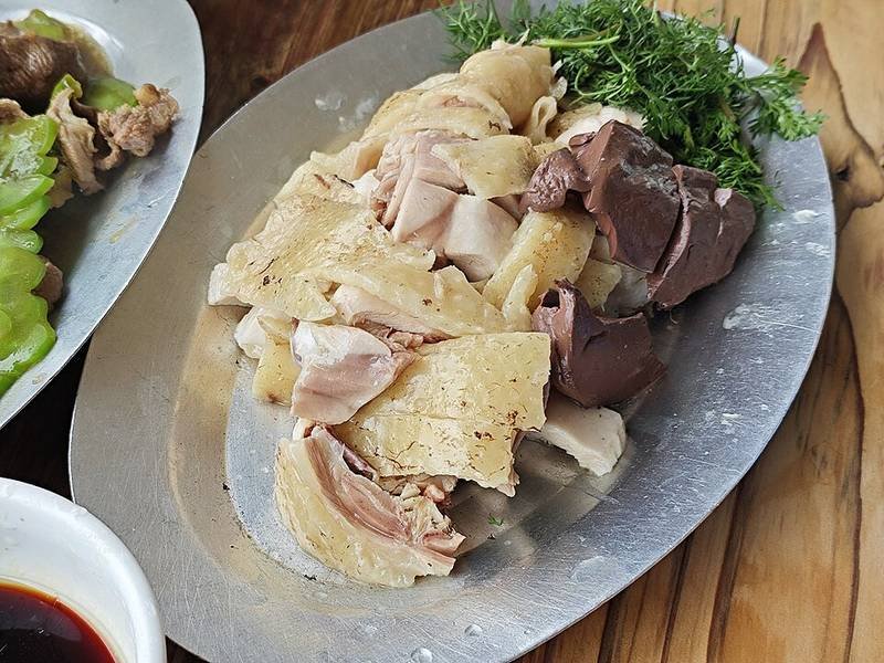 White Cut Chicken — Chinese dinner recipe, served and ready to eat