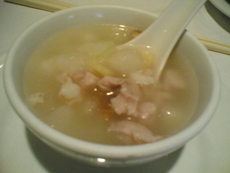 Winter Melon Soup — Chinese lunch recipe, served and ready to eat