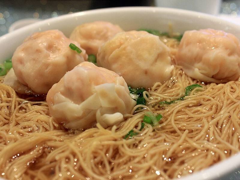 Wonton Noodle Soup — Chinese lunch recipe, served and ready to eat