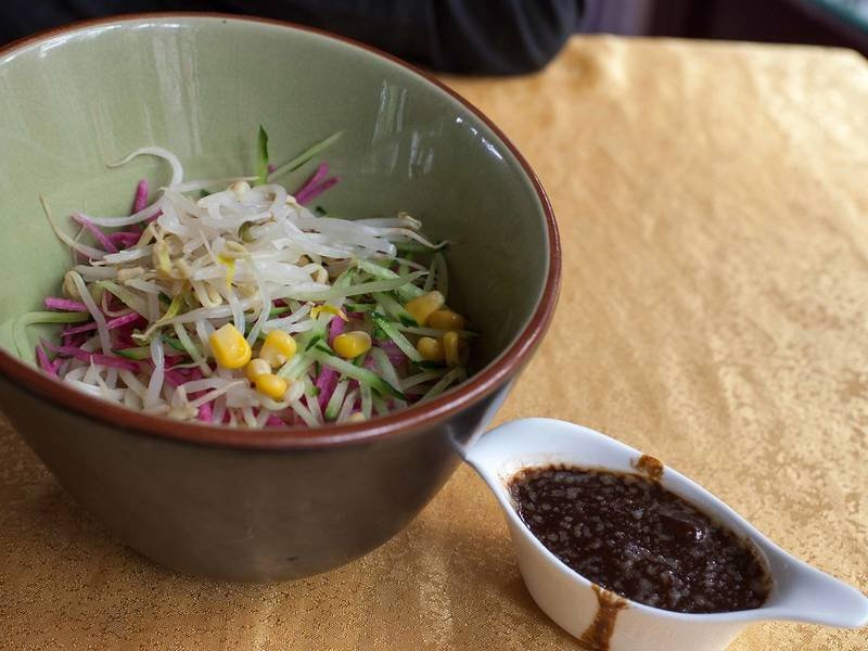 Zhajiangmian — Chinese dinner recipe, served and ready to eat