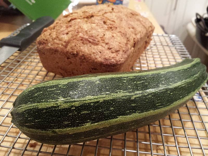 Courgette Bread — American baking recipe, served and ready to eat